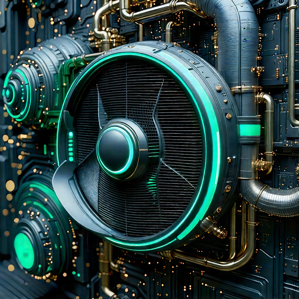 Close-up of cooling system
