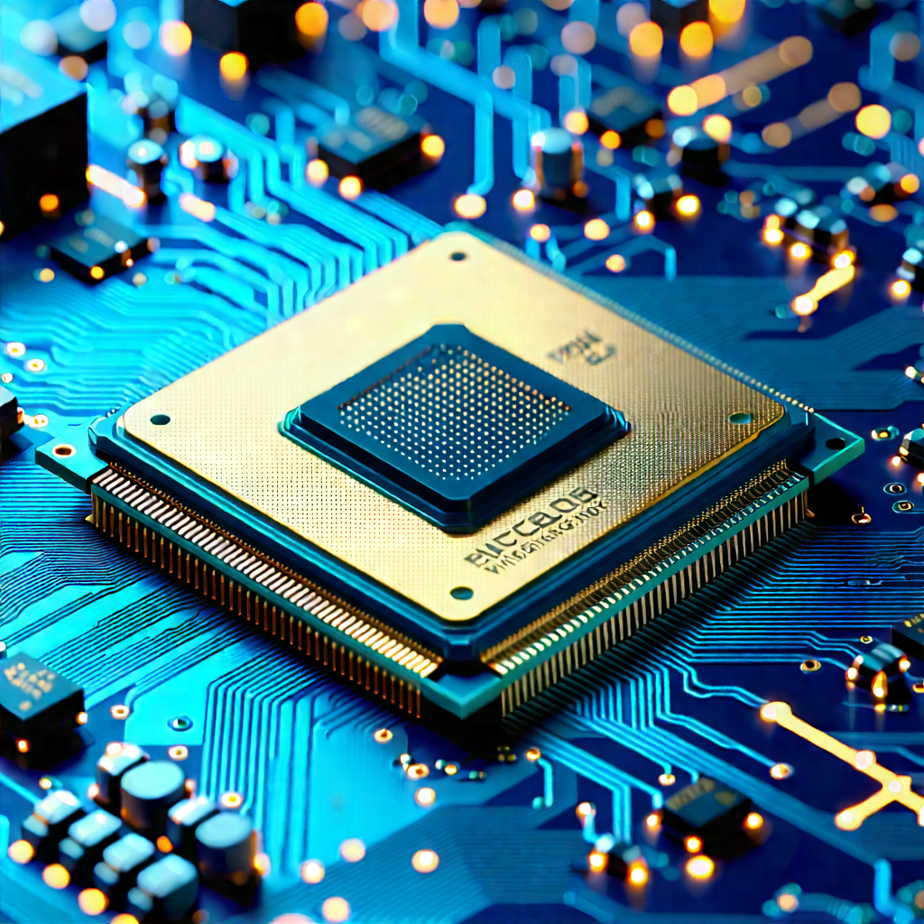 Close-up of microprocessor