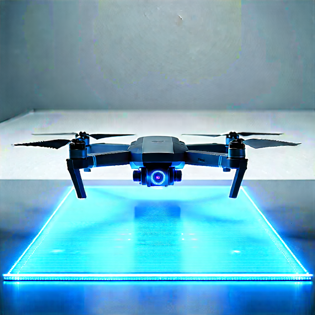 Drone With Holographic Display With Small Drone