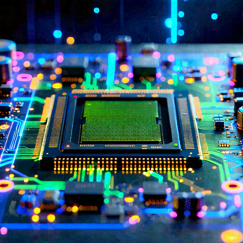 Close-up of microprocessor
