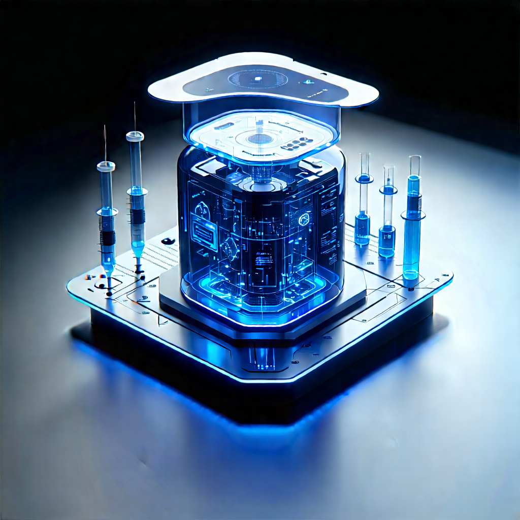 Innovative Medical Technology Design With Blue White
