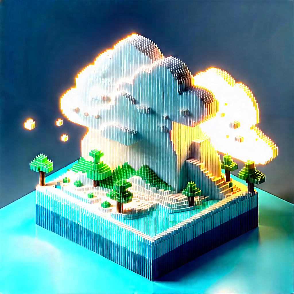 Cloud Computing Visualization With Large, Colorful