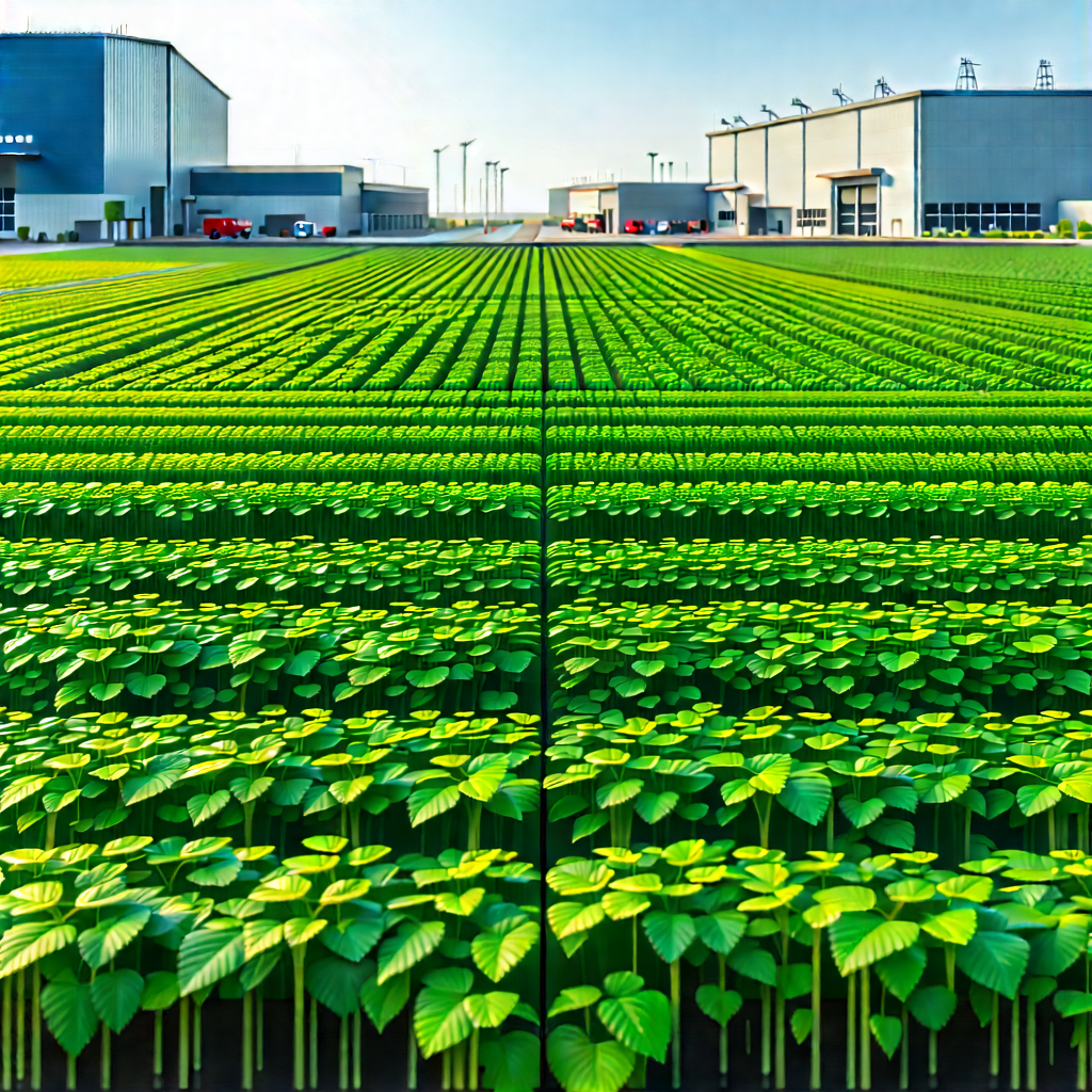 Agricultural Technology In Manufacturing Facility With Large Field