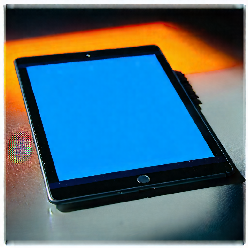Tablet With User Interface With Black Tablet