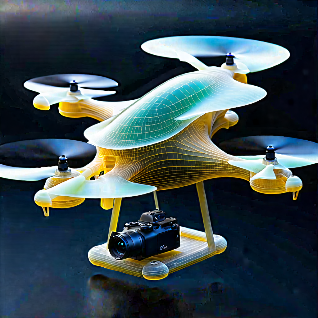 Drone With (digital:1.13) Artwork With Yellow Black