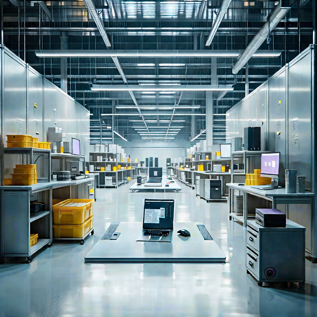 Educational Technology In Manufacturing Facility With Image, There