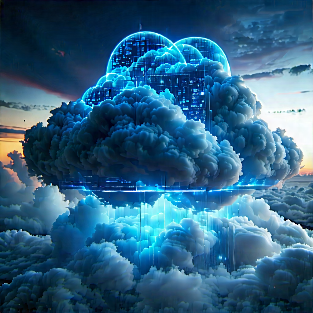 Cloud Computing Visualization With Image, There