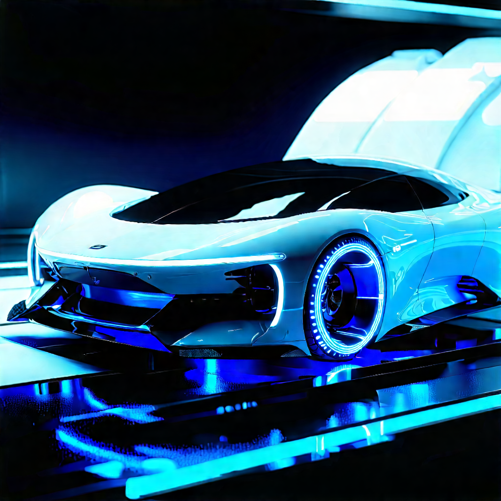 Innovative Electric Vehicle Design With Futuristic White