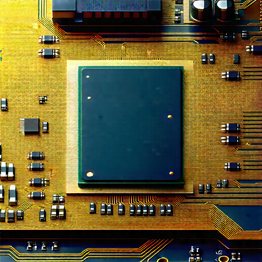 Close-up of microprocessor