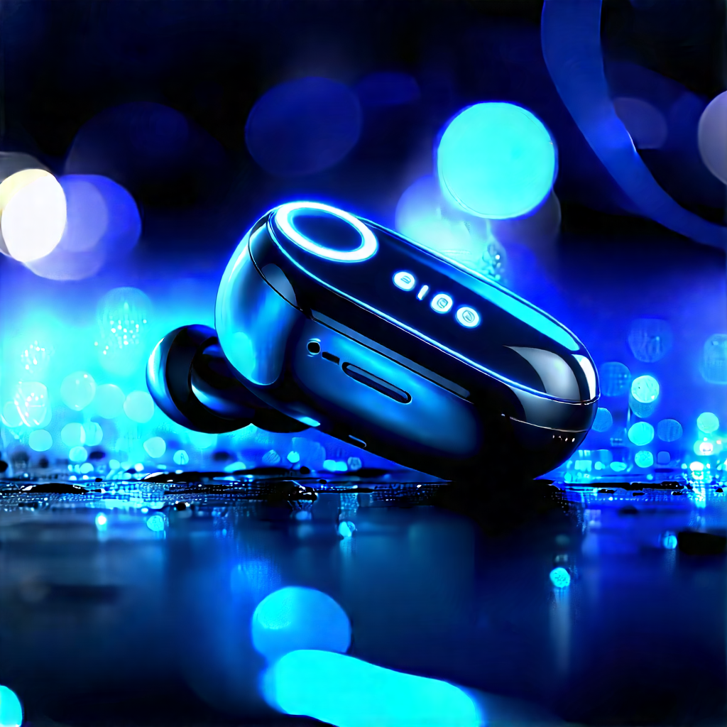 Wireless Earbuds With (digital:1.38) Artwork With Pair Blue
