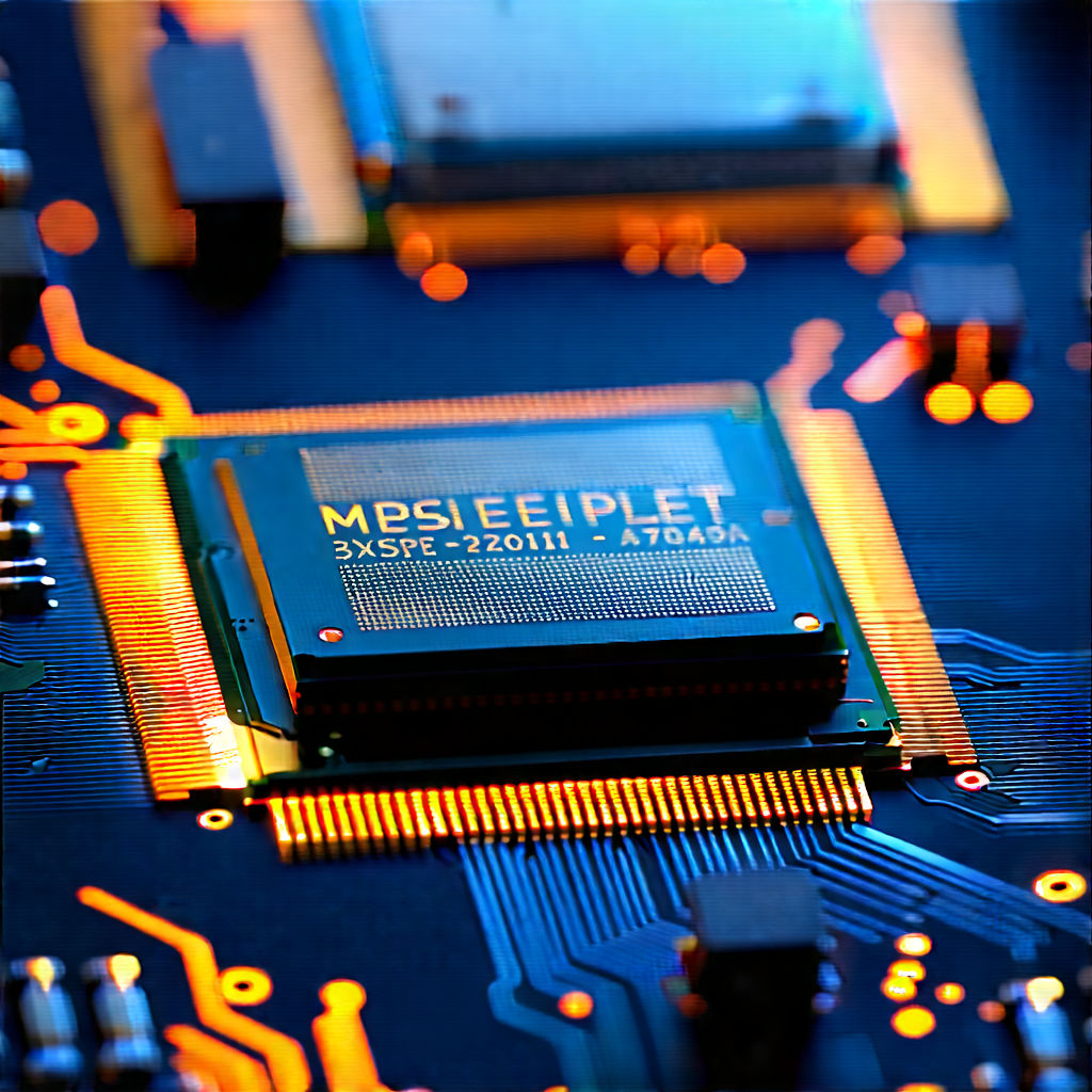 Close-up of microprocessor