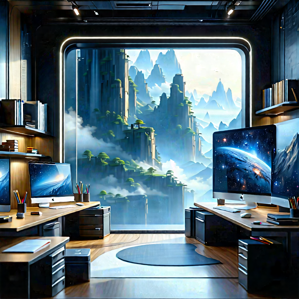 Educational Technology In Tech Office With Image, There