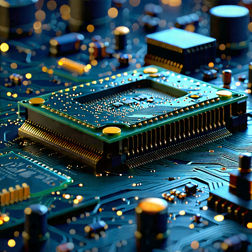 Close-up of electronic circuit