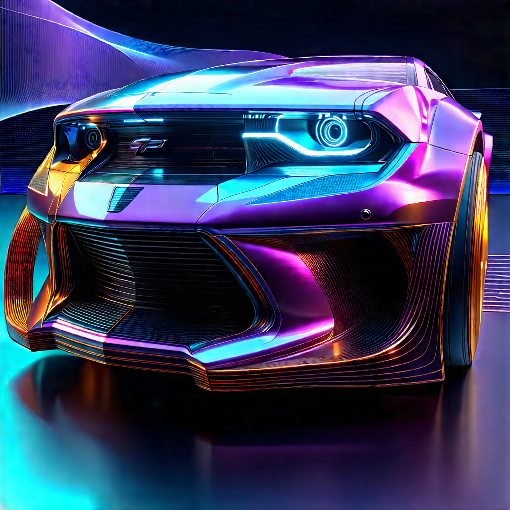 Automotive Technology In Design Studio With Futuristic Displayed
