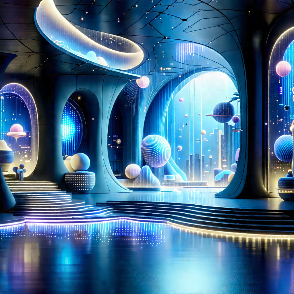 Futuristic Innovation Hub With Futuristic Scene,