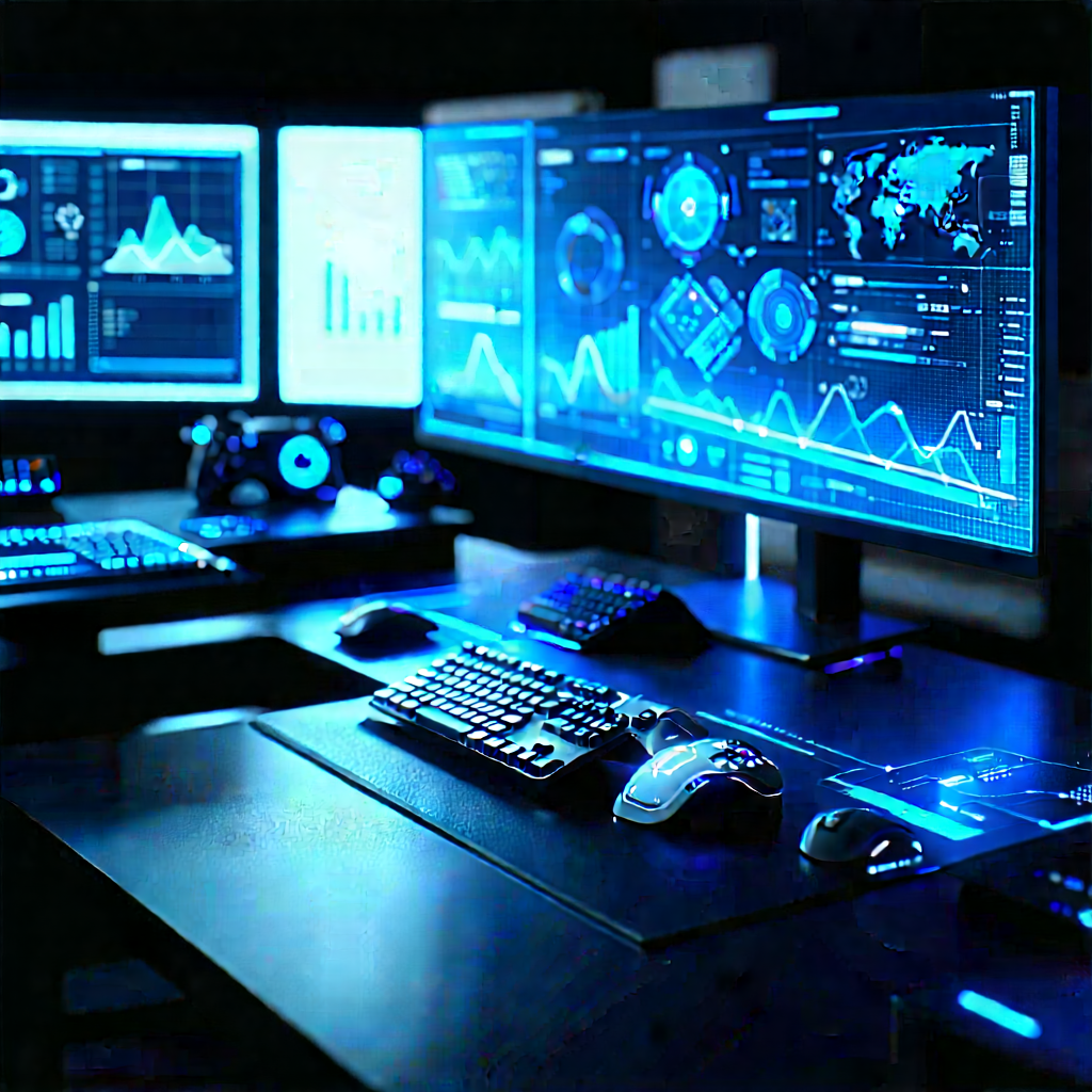 (futuristic:1.18) digital workspace