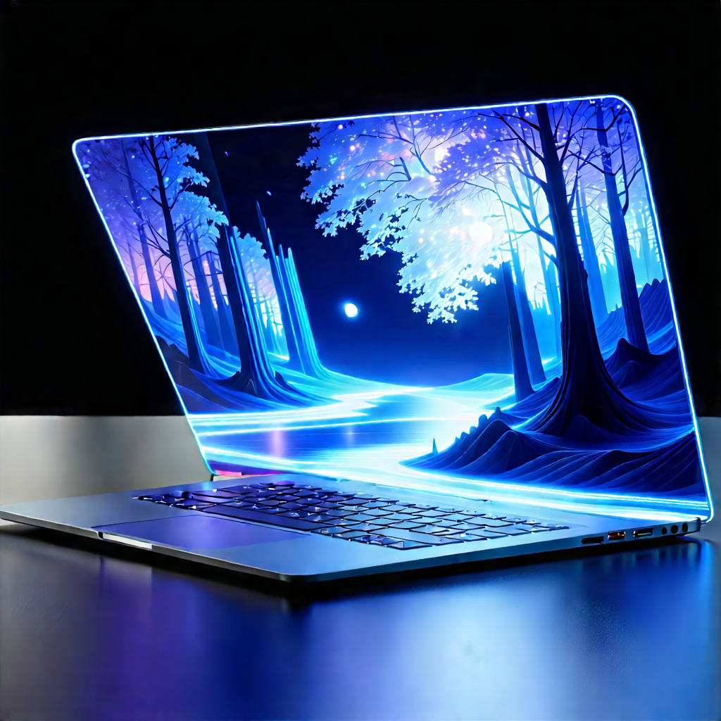 Laptop With Holographic Display With Laptop Computer