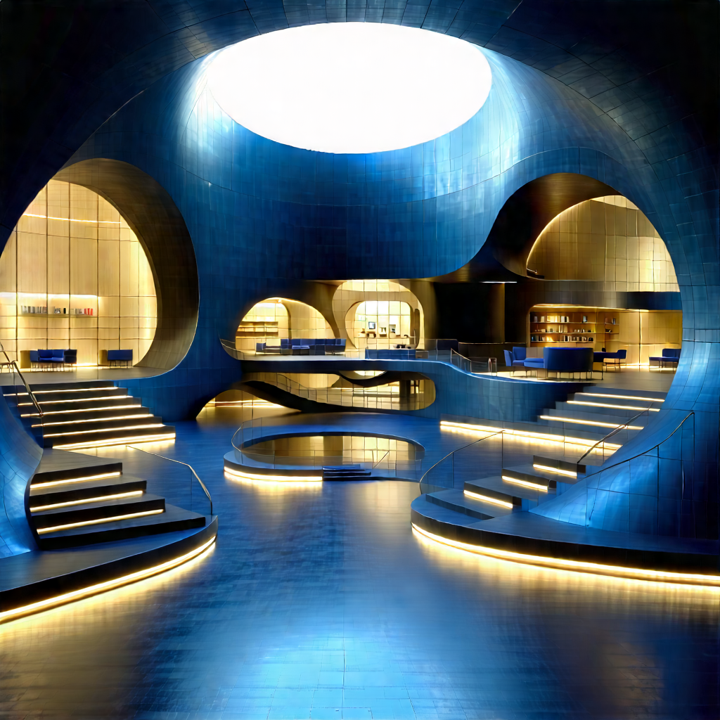Futuristic Innovation Hub With Large, Modern
