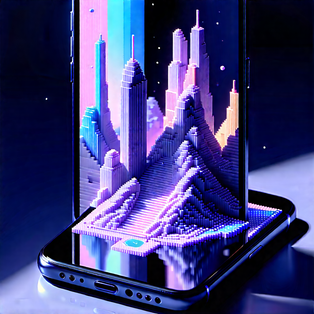 Smartphone With Digital Artwork With Cell Phone
