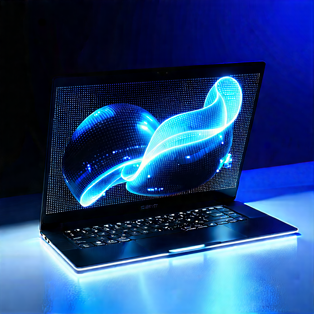 Laptop With Holographic Display With Laptop Computer