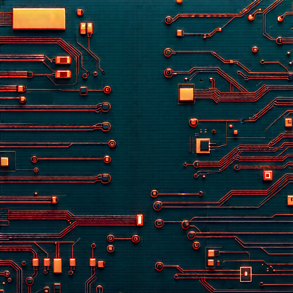 Close-up of electronic circuit