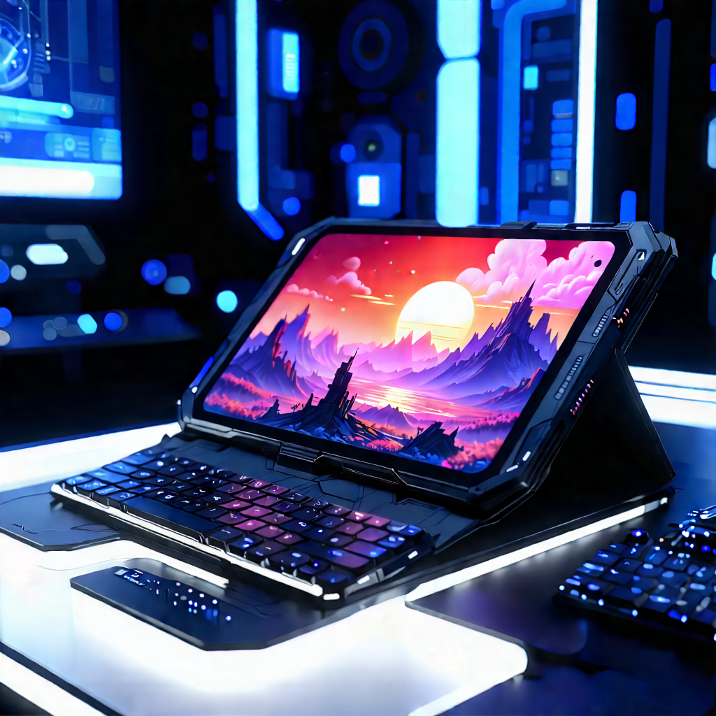 Tablet With Streaming Content With Laptop Computer