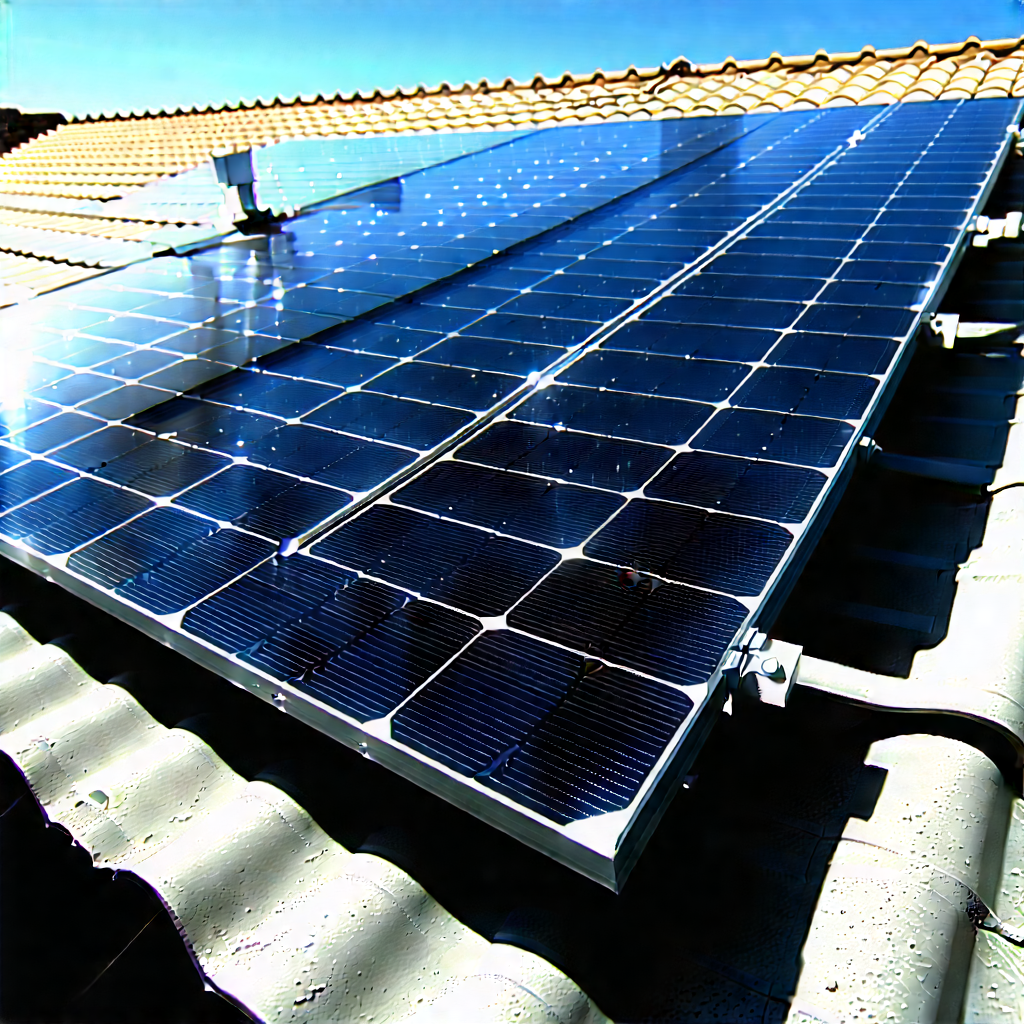 Solar panel with laser scanning