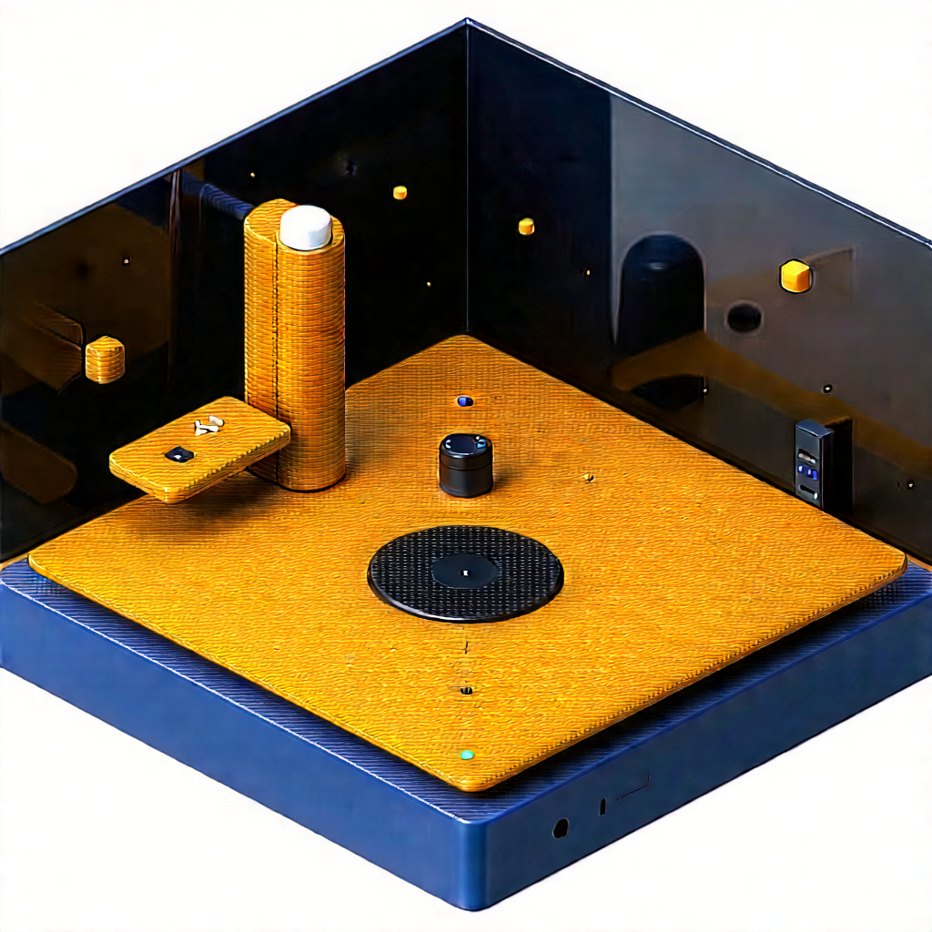 Entertainment Technology In Design Studio With Small, Yellow