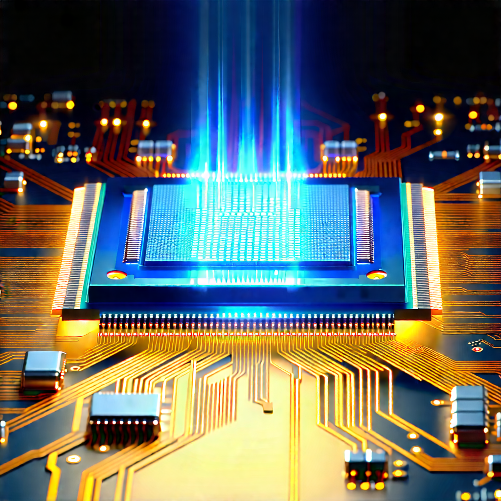 Close-up of microprocessor
