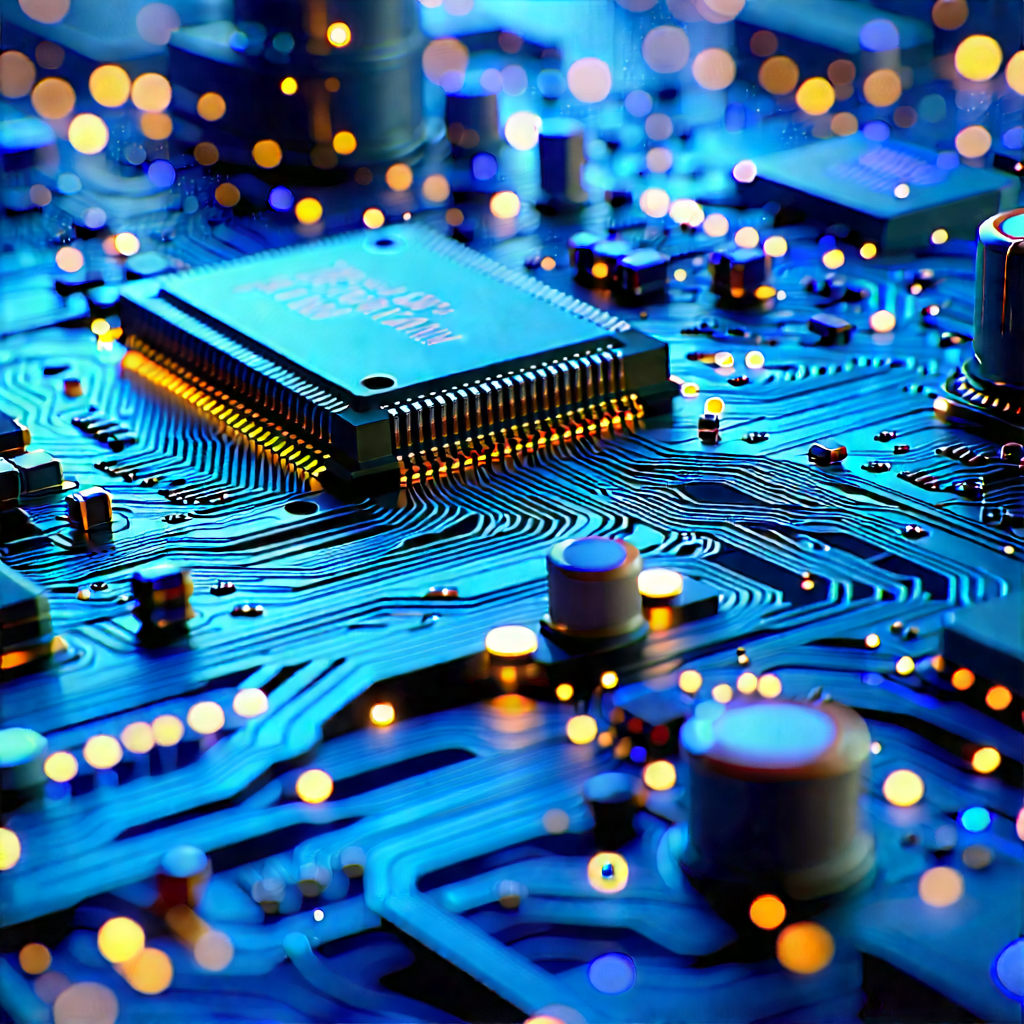 Close-up of electronic circuit
