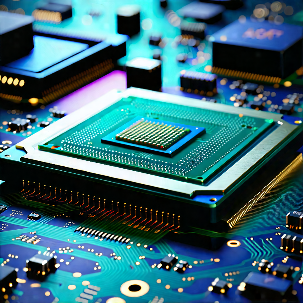 Close-up of microprocessor
