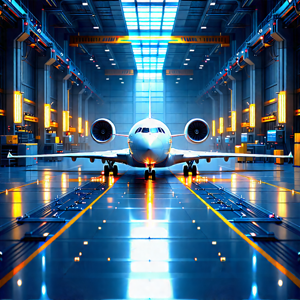 Aerospace Technology In Manufacturing Facility With Large White