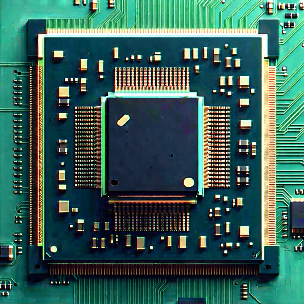 Close-up of microprocessor