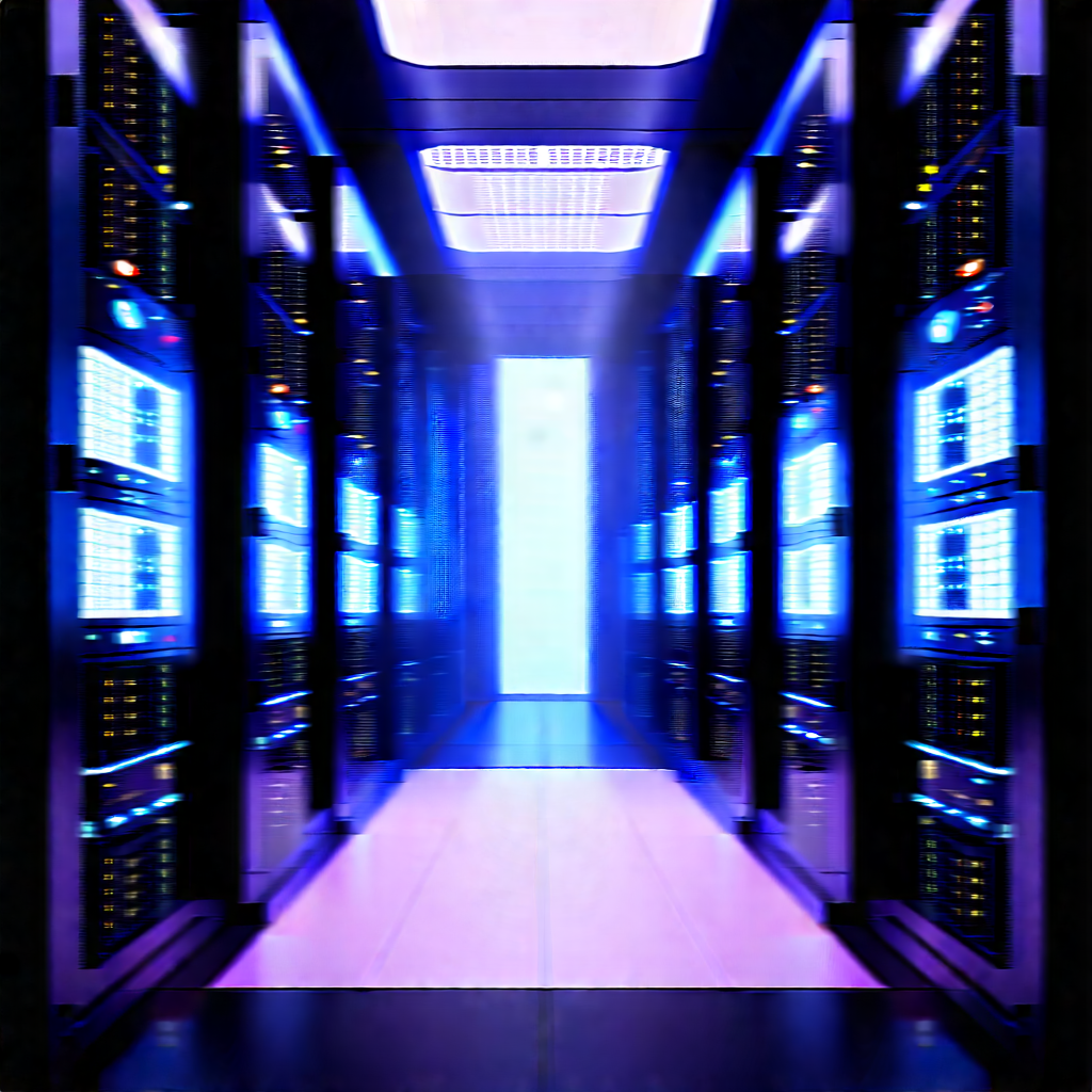 Futuristic Server Room With Image, There