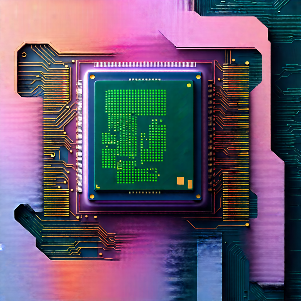 Close-up of microprocessor