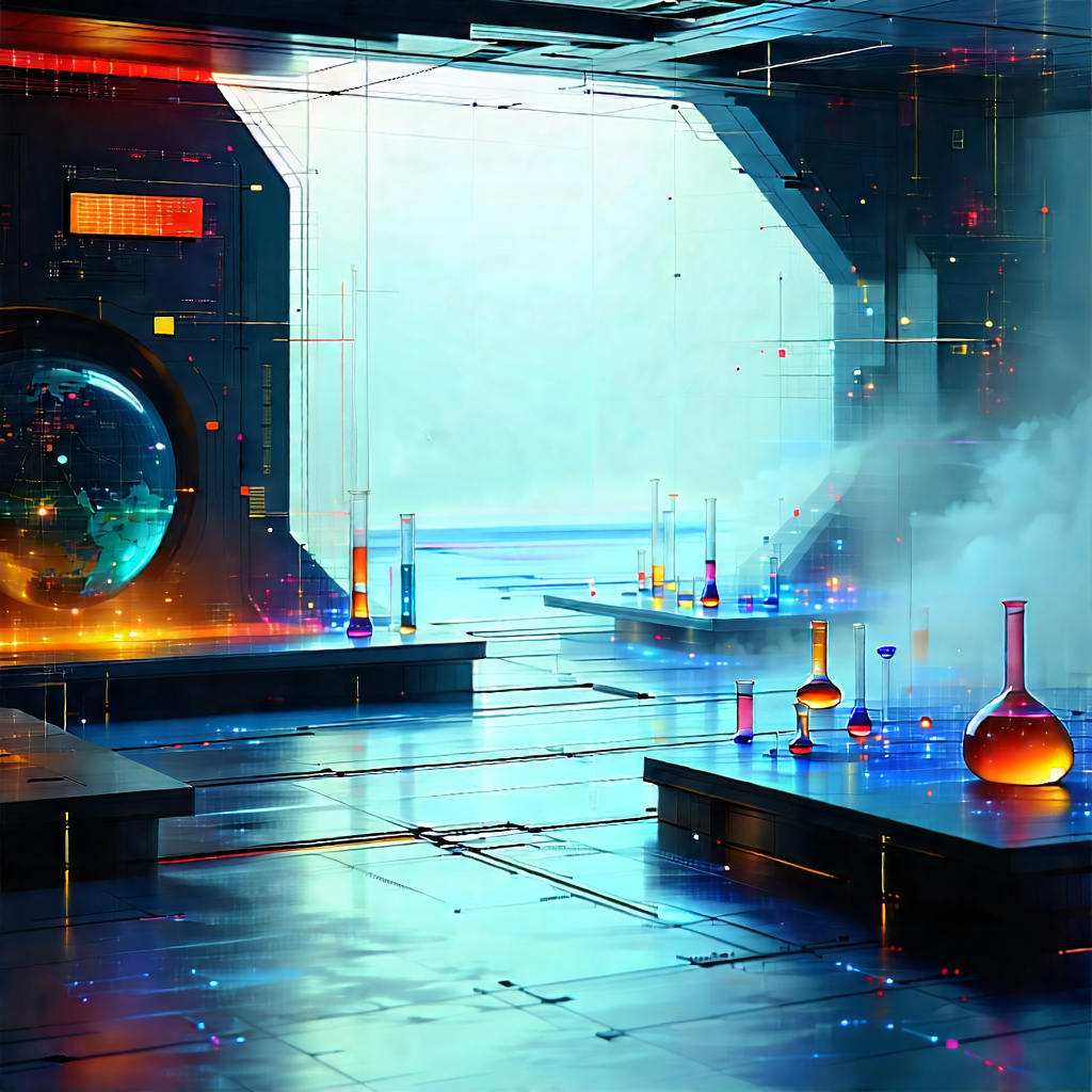 Futuristic research laboratory