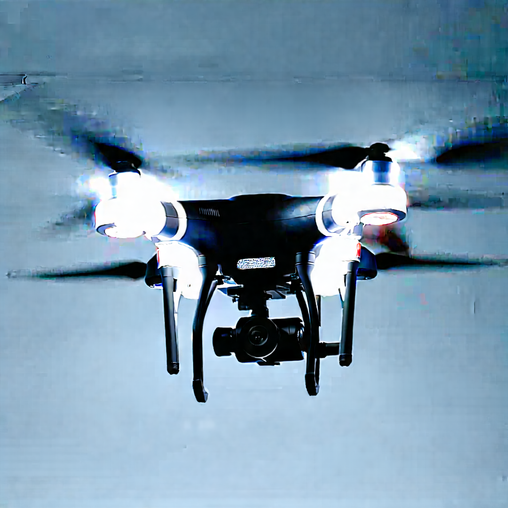 Drone With Streaming Content With Black White