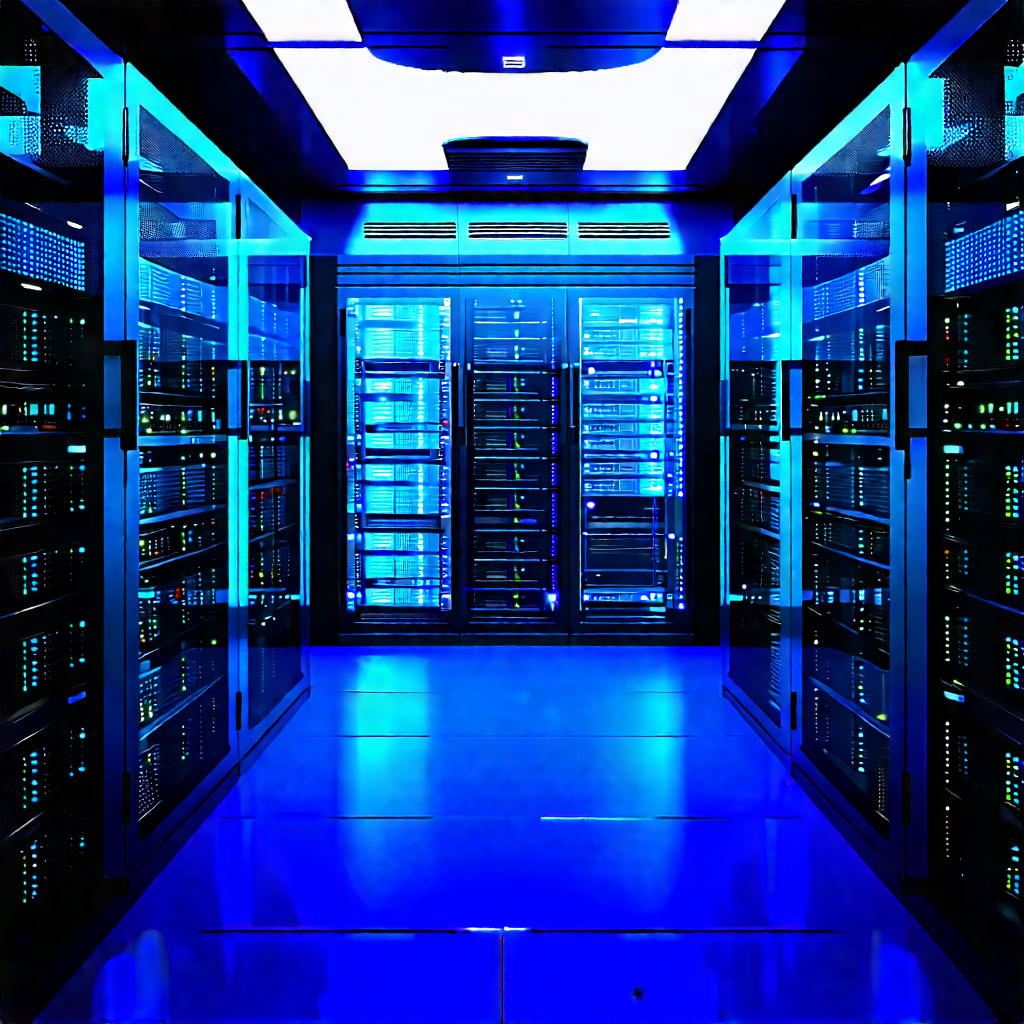 (futuristic:1.46) server room