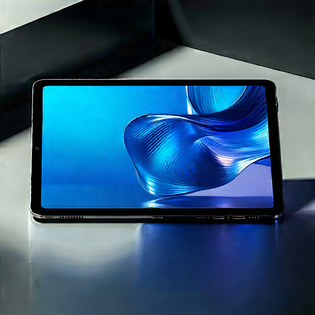 Tablet With Digital Artwork With Black Tablet
