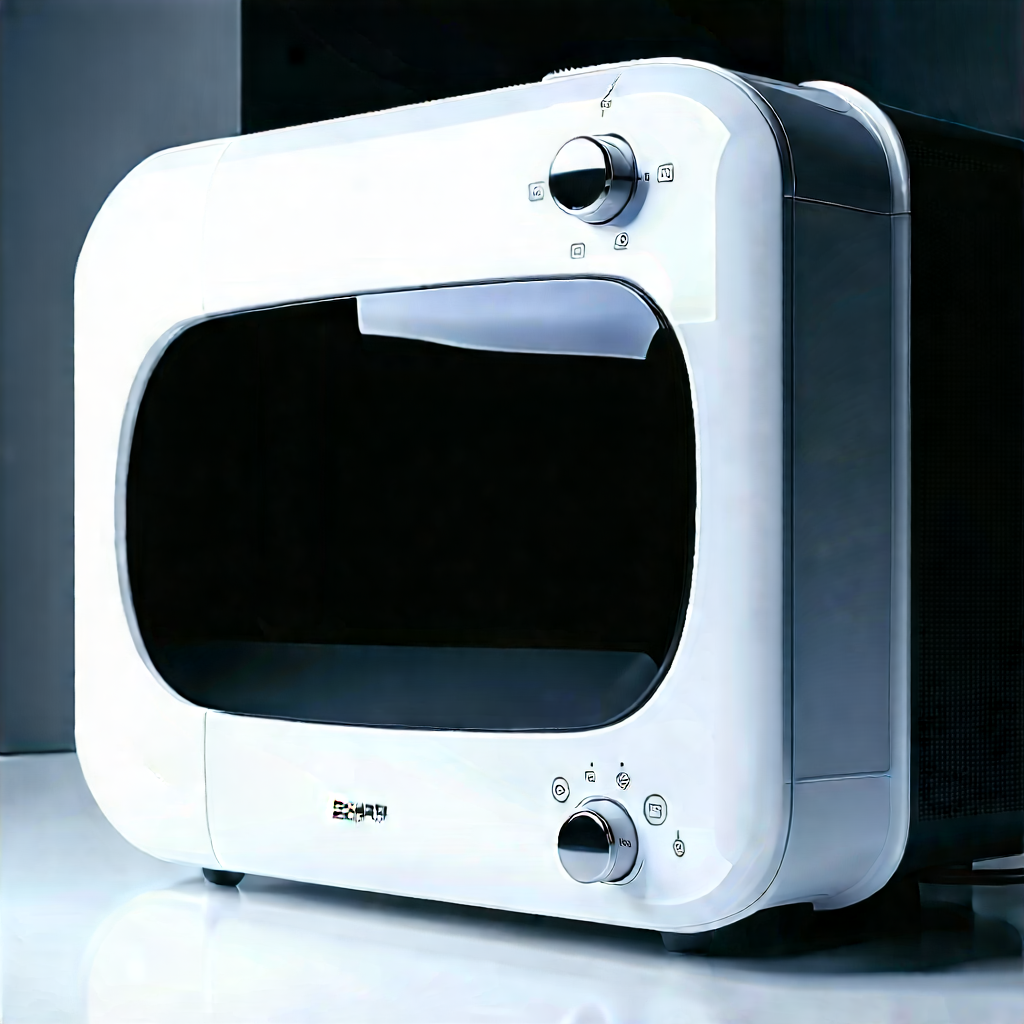 Innovative Smart Appliance (design:1.25) With White Microwave