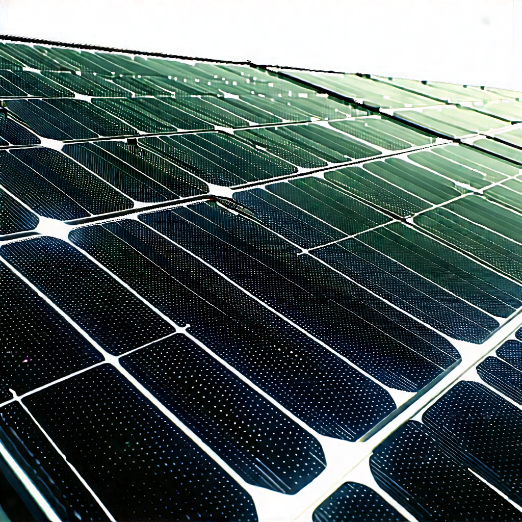Solar panel with digital particles