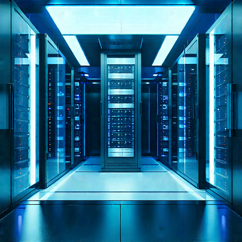 (futuristic:1.19) server room