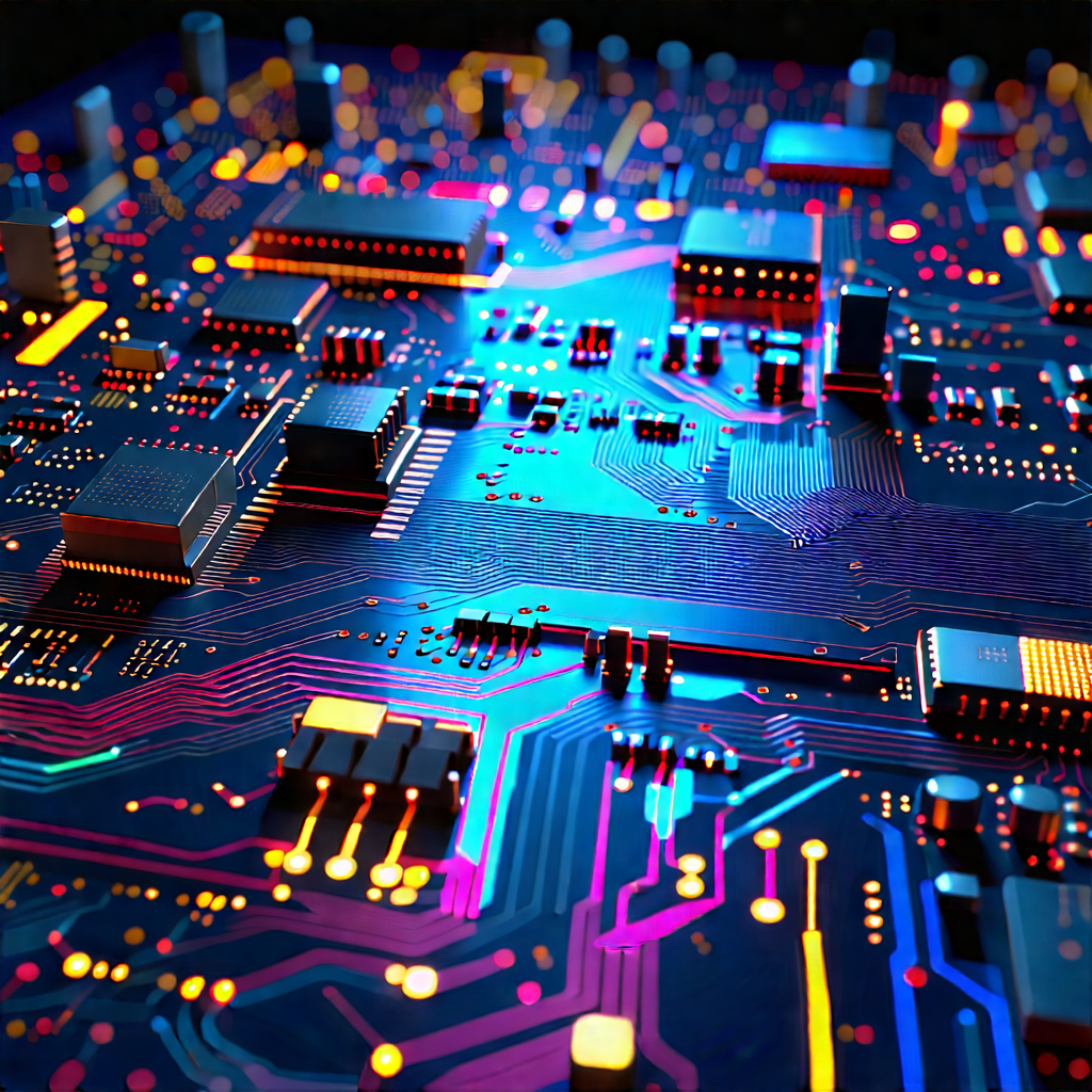 Close-up of electronic circuit