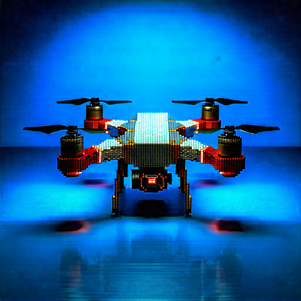 Drone With User Interface With Small White
