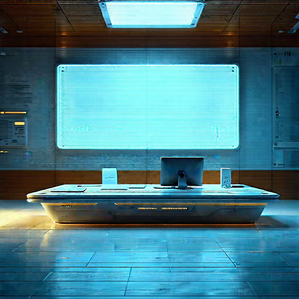 Futuristic Tech Startup Office With Futuristic Room