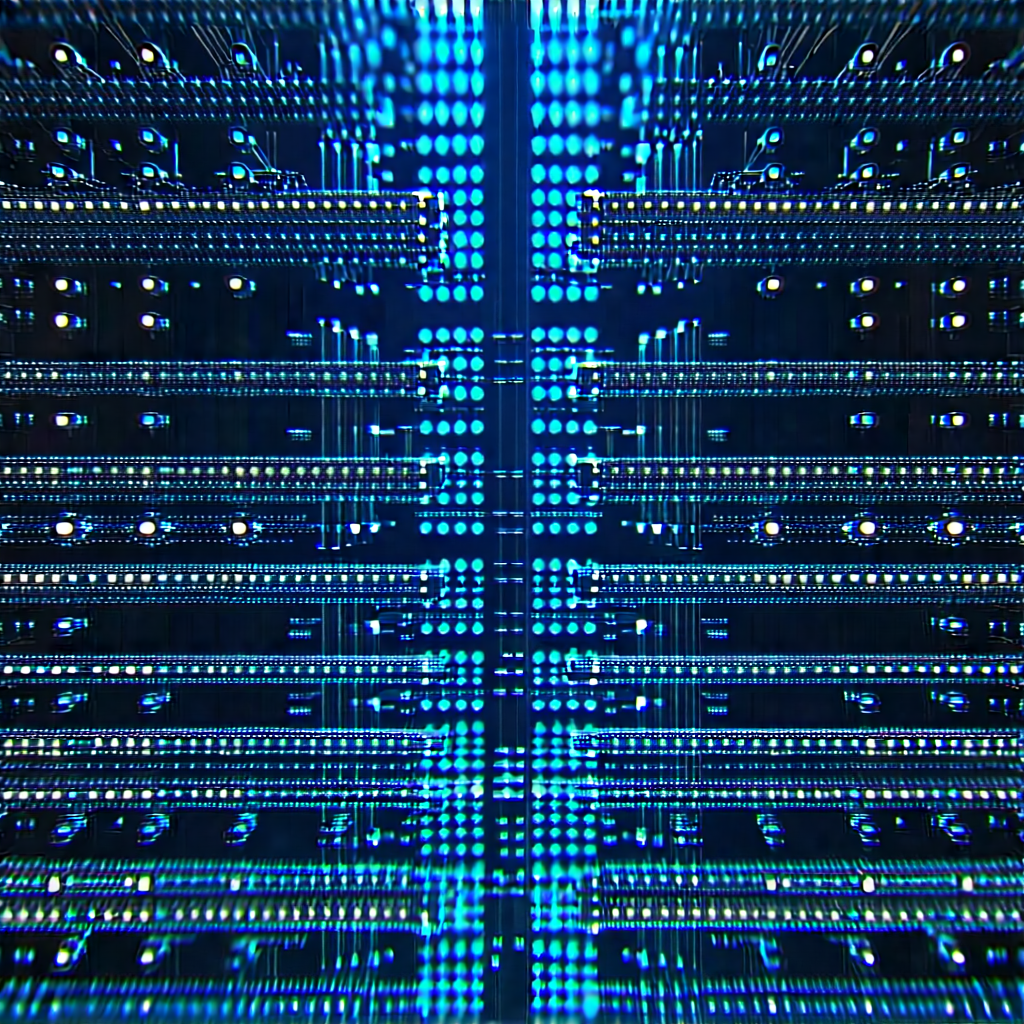 Close-up of sensor array