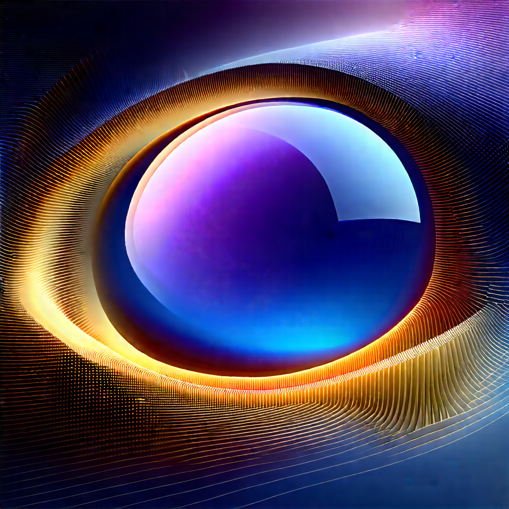 Entertainment Technology In Modern Laboratory With Large, Blue,
