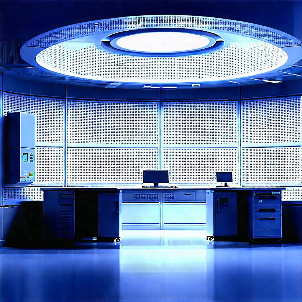 Futuristic Research Laboratory With Large, Open