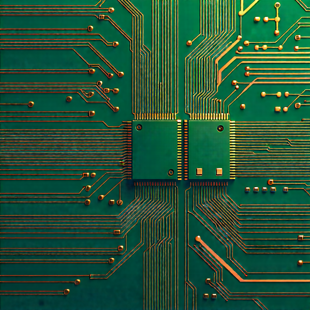 Close-up of electronic circuit