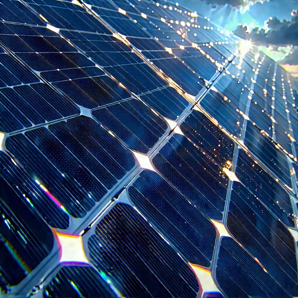 Solar Panel With Holographic Projection With Large Solar